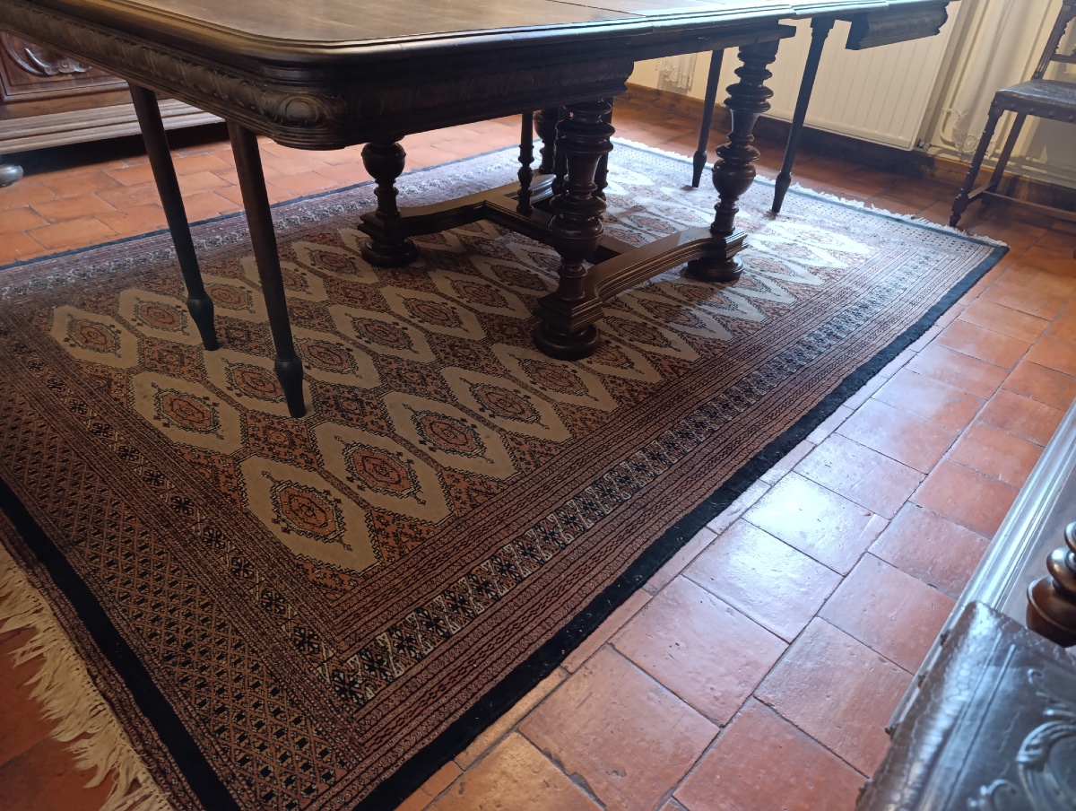 Large Hand-knotted Karachi Wool Rug – 277 × 187 Cm-photo-3