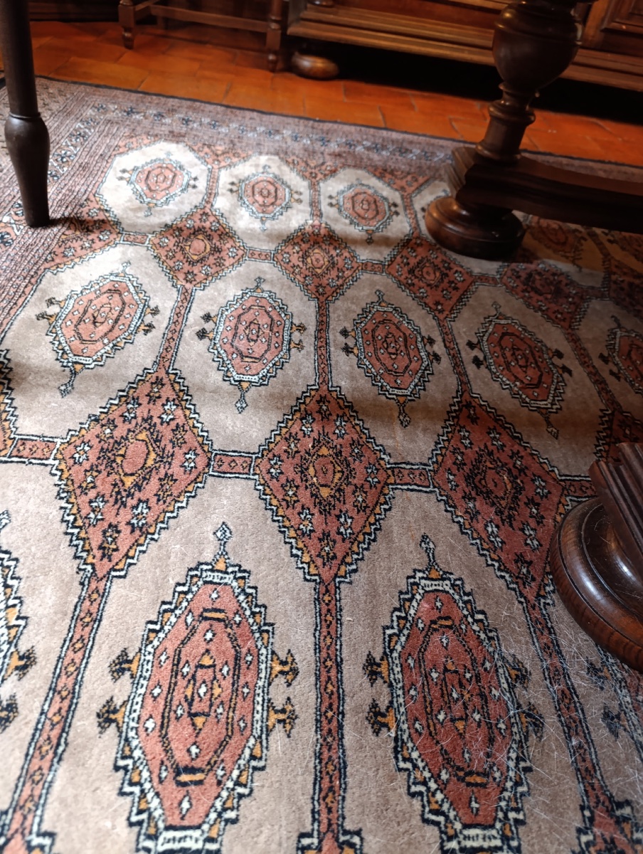 Large Hand-knotted Karachi Wool Rug – 277 × 187 Cm-photo-4