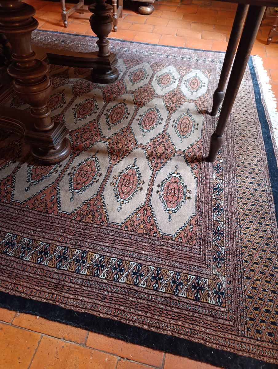 Large Hand-knotted Karachi Wool Rug – 277 × 187 Cm-photo-5
