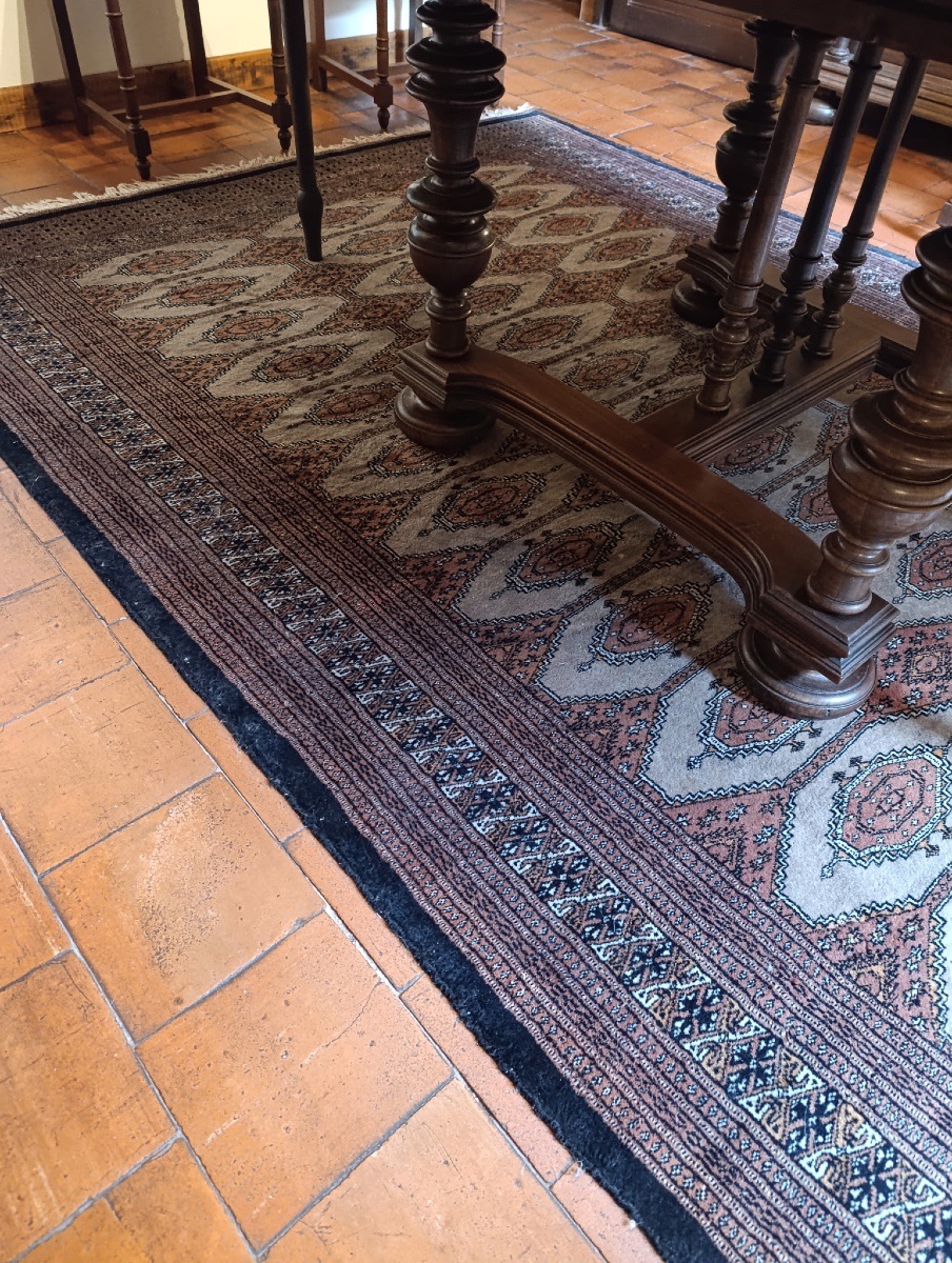 Large Hand-knotted Karachi Wool Rug – 277 × 187 Cm-photo-6