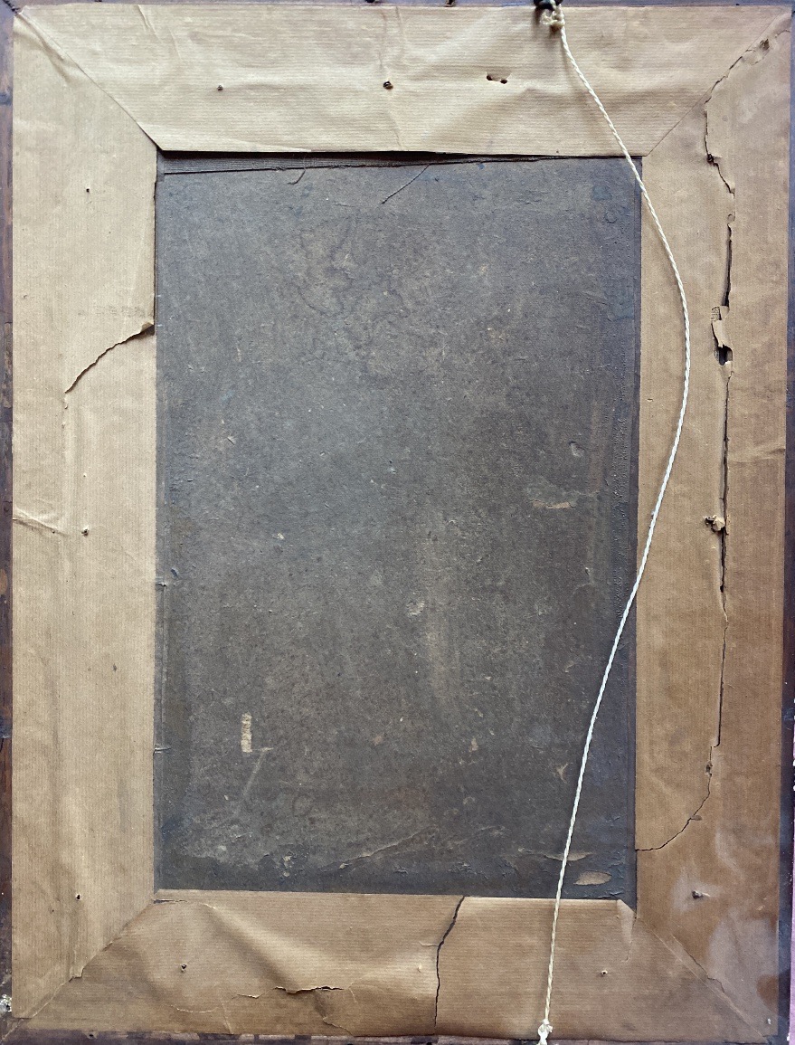 A. L. MECHAIN (XXe) – Maison dans les bois au bord de l’eau – Huile sur toile marouflée-photo-8