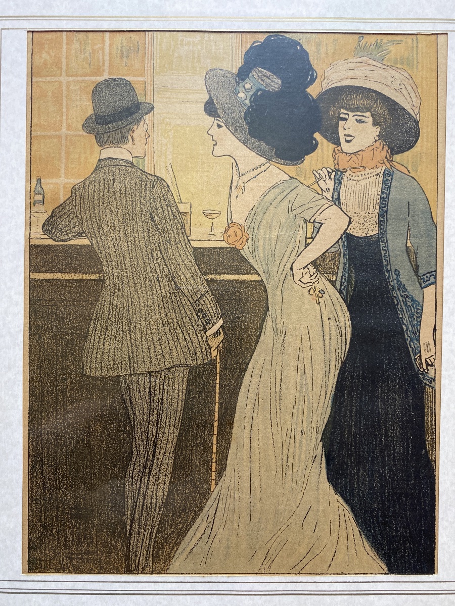 Set Of Four Vintage Belle époque Illustrations – Cardona, Circa 1900-photo-2