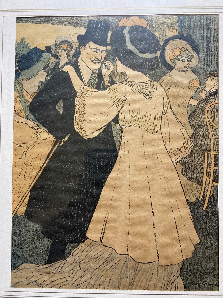 Set Of Four Vintage Belle époque Illustrations – Cardona, Circa 1900-photo-4