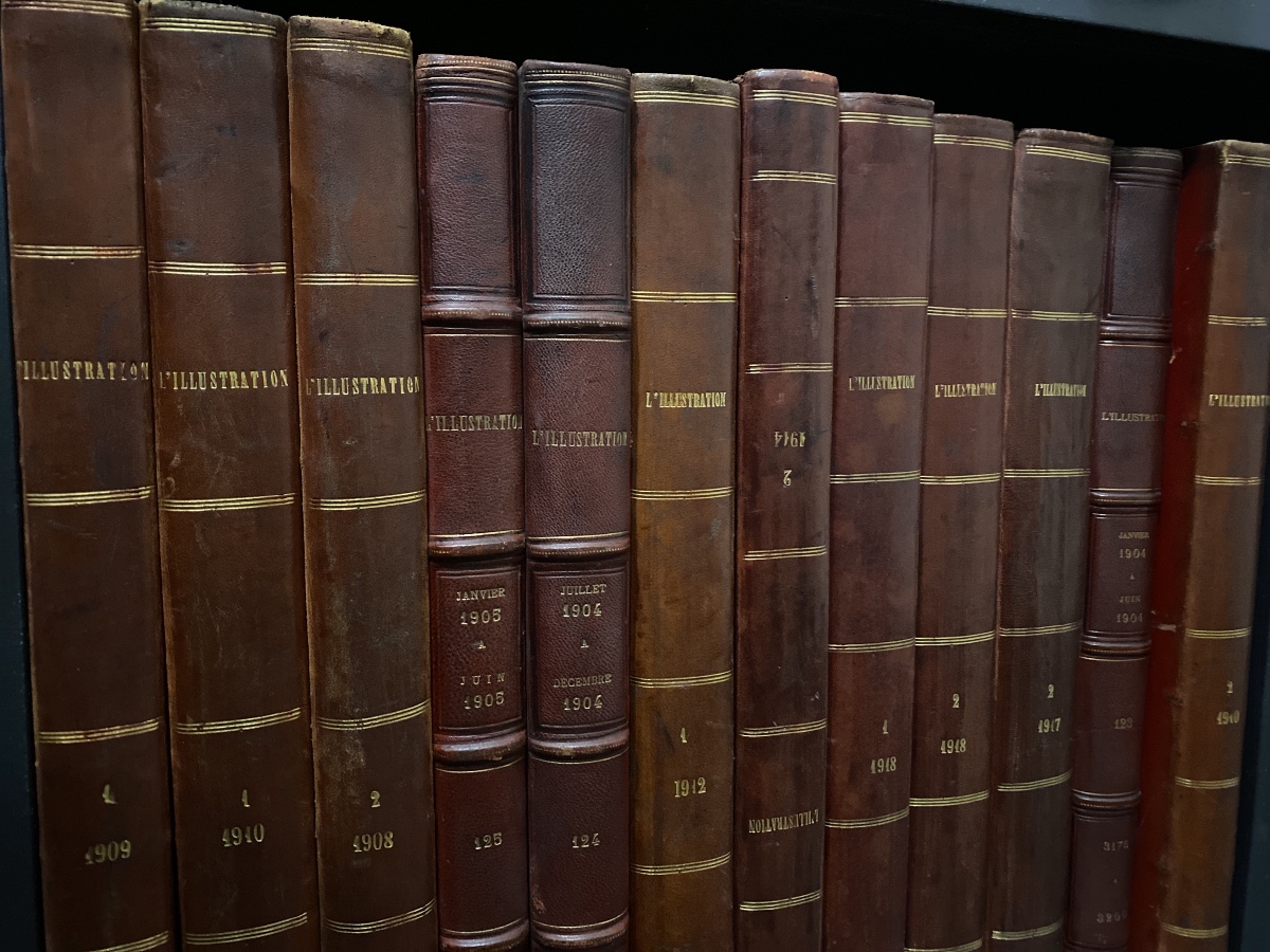 L’Illustration – Collection de 93 volumes reliés cuir de 1900 à 1939-photo-3