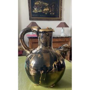 Sculptural Pitcher Signed L.dage