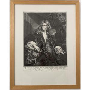Gravure de la Chalcographie du Louvre – Portrait du sculpteur Martin Desjardins (1637–1694)