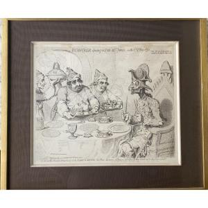 James Gillray (1756–1815) Original Etching – Hannah Humphrey, London, 1793