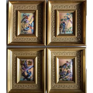 4 Émaux de Limoges signés Michel Bétourné