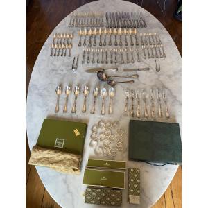 Christofle Marly Dinner Set, 93-piece Set With Rubans Accessories