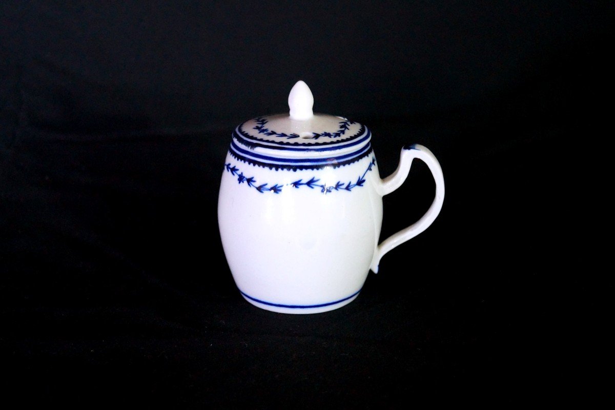 Mustard Pot In Tournai Porcelain Early 19th Century-photo-2