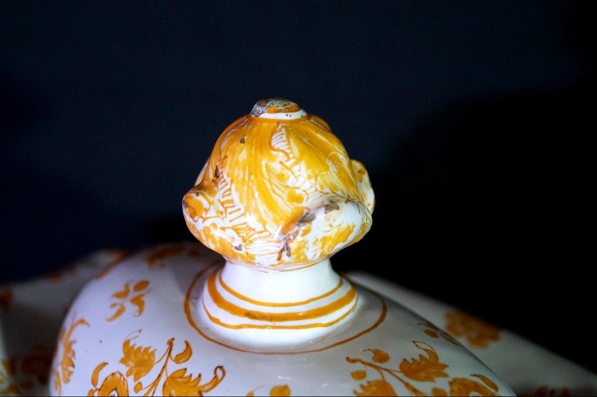 18th Century Moustiers Earthenware Vegetable Dish/soup Tureen-photo-4
