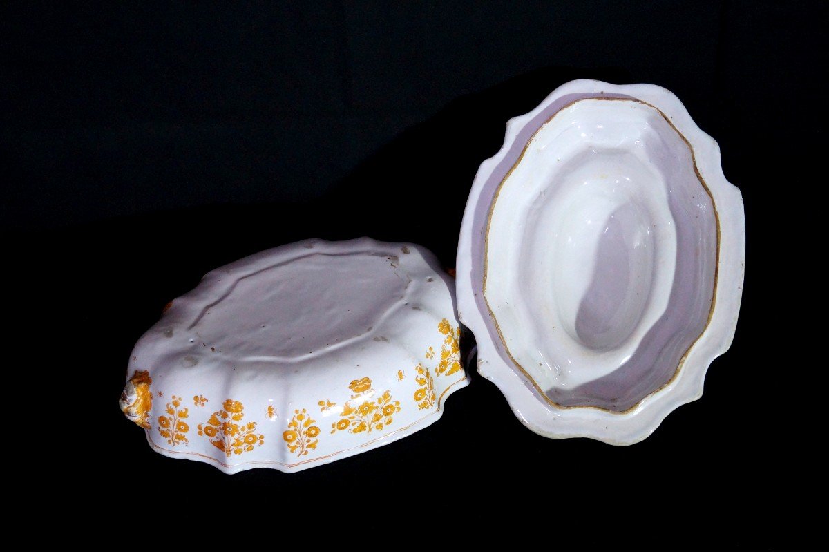 18th Century Moustiers Earthenware Vegetable Dish/soup Tureen-photo-6