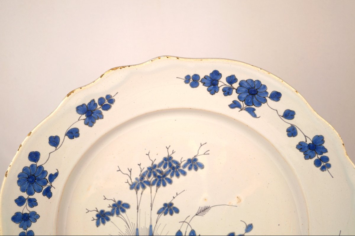 Saint-amand Earthenware Dish - 18th Century-photo-3