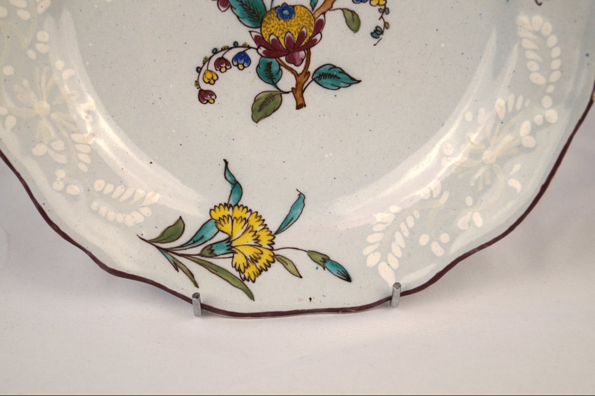 Saint-amand Earthenware Plate - 18th Century-photo-4