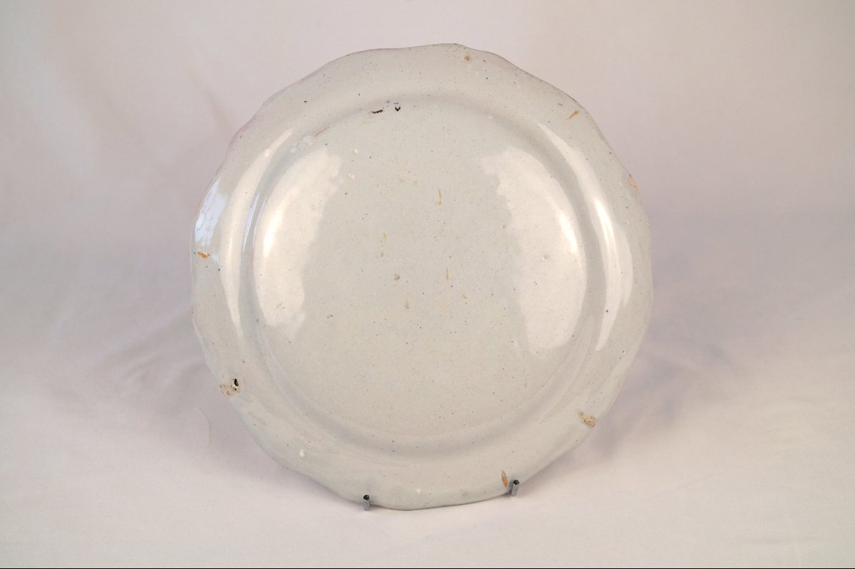 Saint-amand Earthenware Plate - 18th Century-photo-2