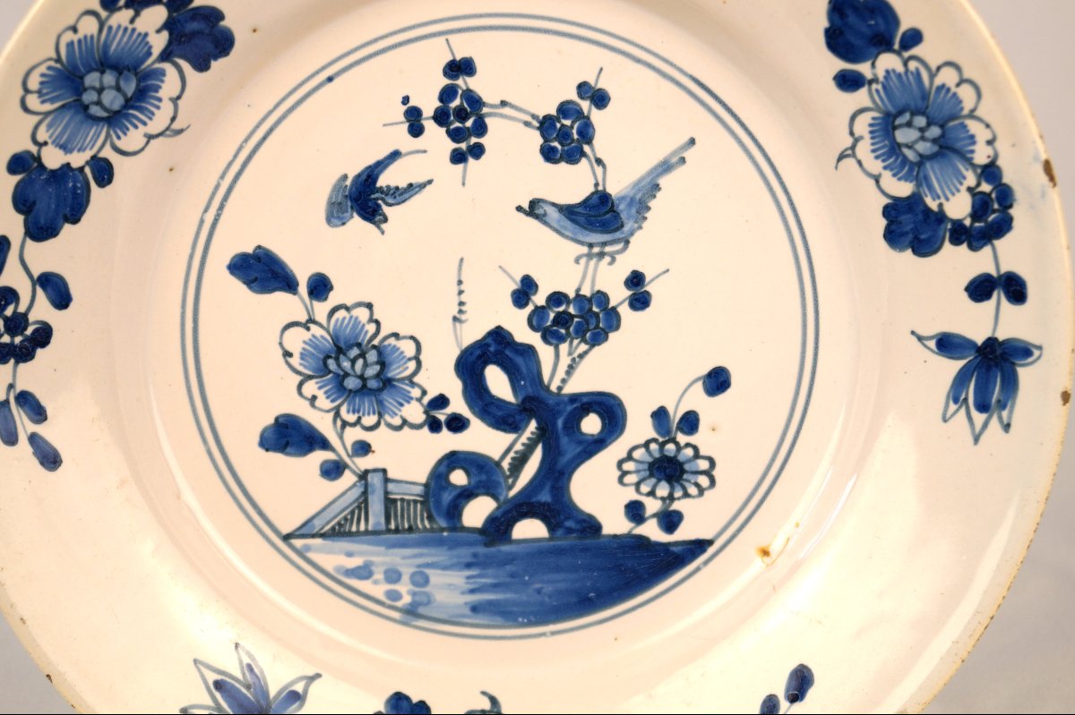 Saint-amand Earthenware Plate - 18th Century-photo-2
