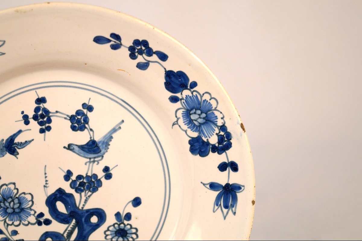 Saint-amand Earthenware Plate - 18th Century-photo-4