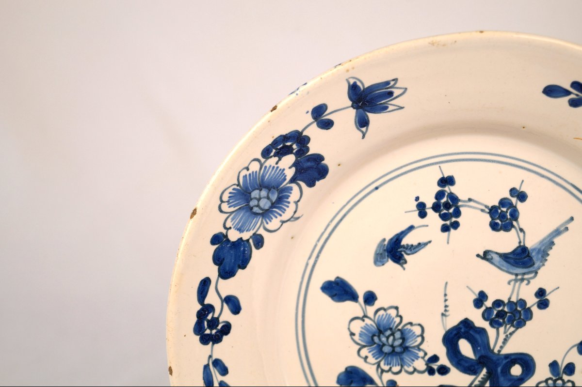 Saint-amand Earthenware Plate - 18th Century-photo-1
