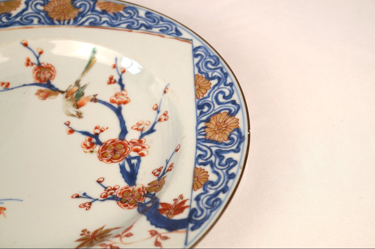 Pair Of Chinese Porcelain Plates With Imari Decoration, 18th Century-photo-4