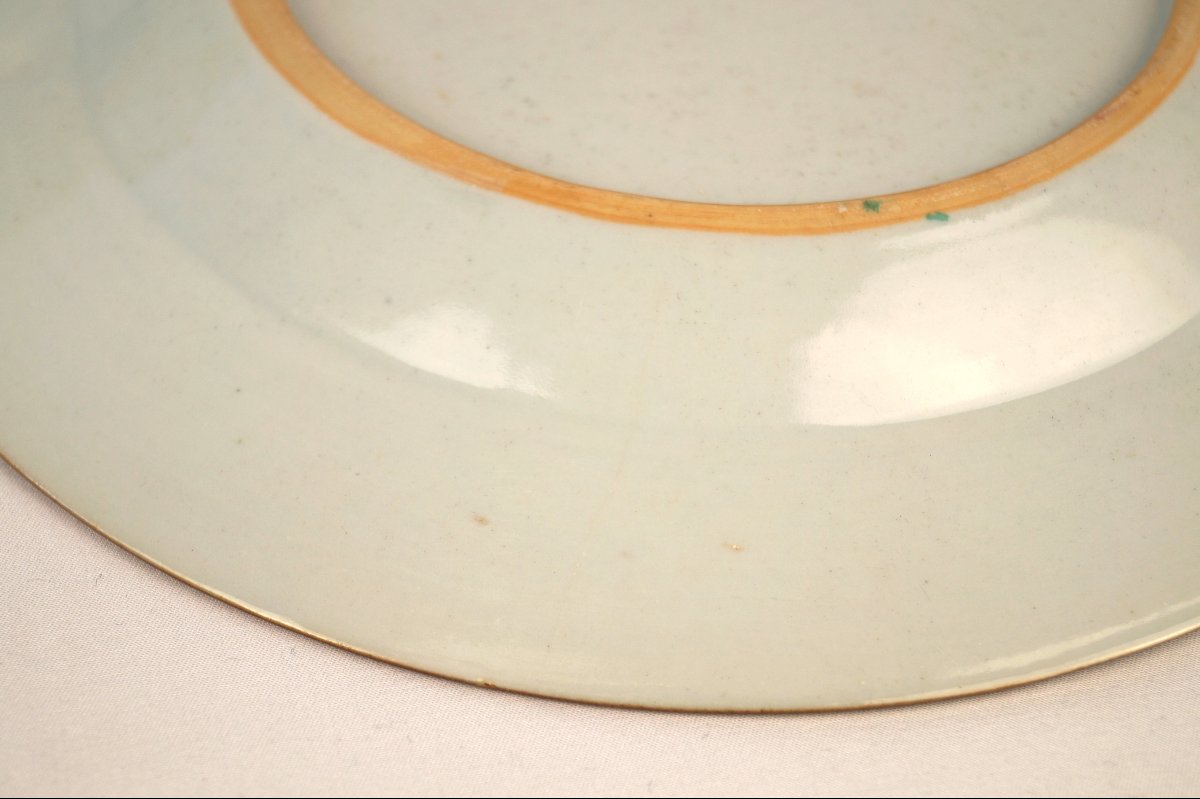 Paire d'assiettes en porcelaine de Chine à décor aux grues, époque XVIIIe-photo-6
