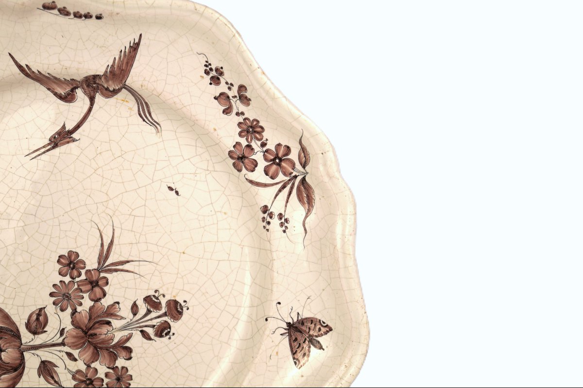 Large Lunéville Earthenware Dish - 18th Century-photo-4