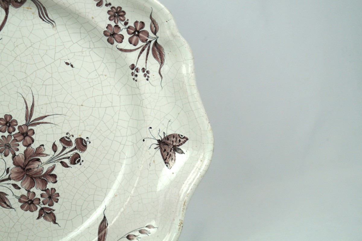 Large Lunéville Earthenware Dish - 18th Century-photo-3