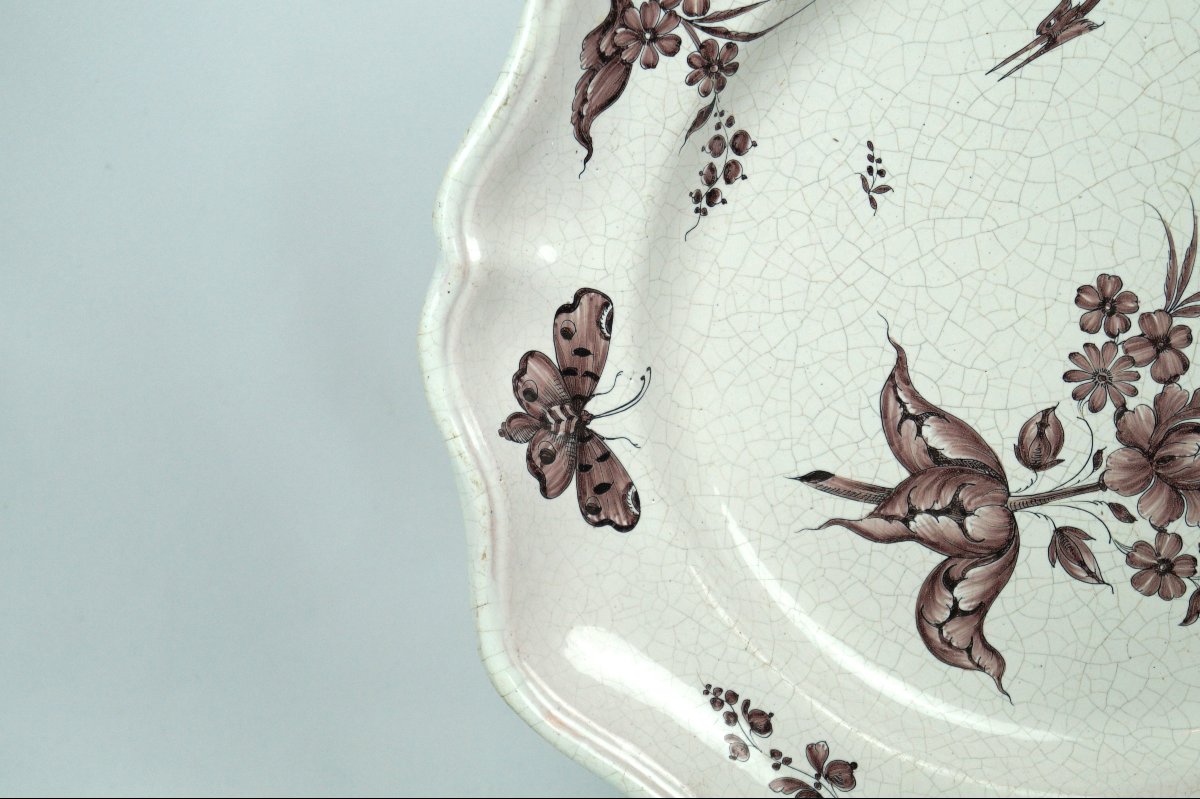 Large Lunéville Earthenware Dish - 18th Century-photo-1