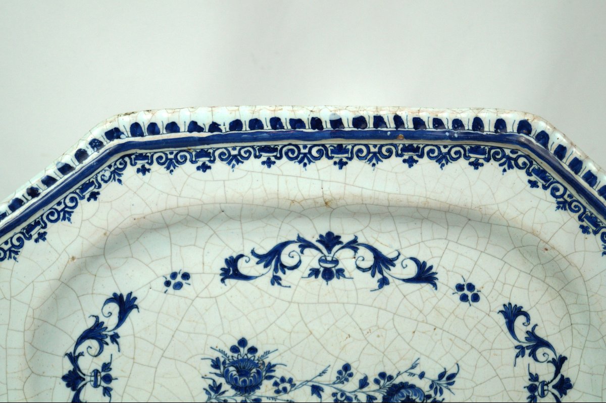 Large Quimper Earthenware Dish - 18th Century-photo-2