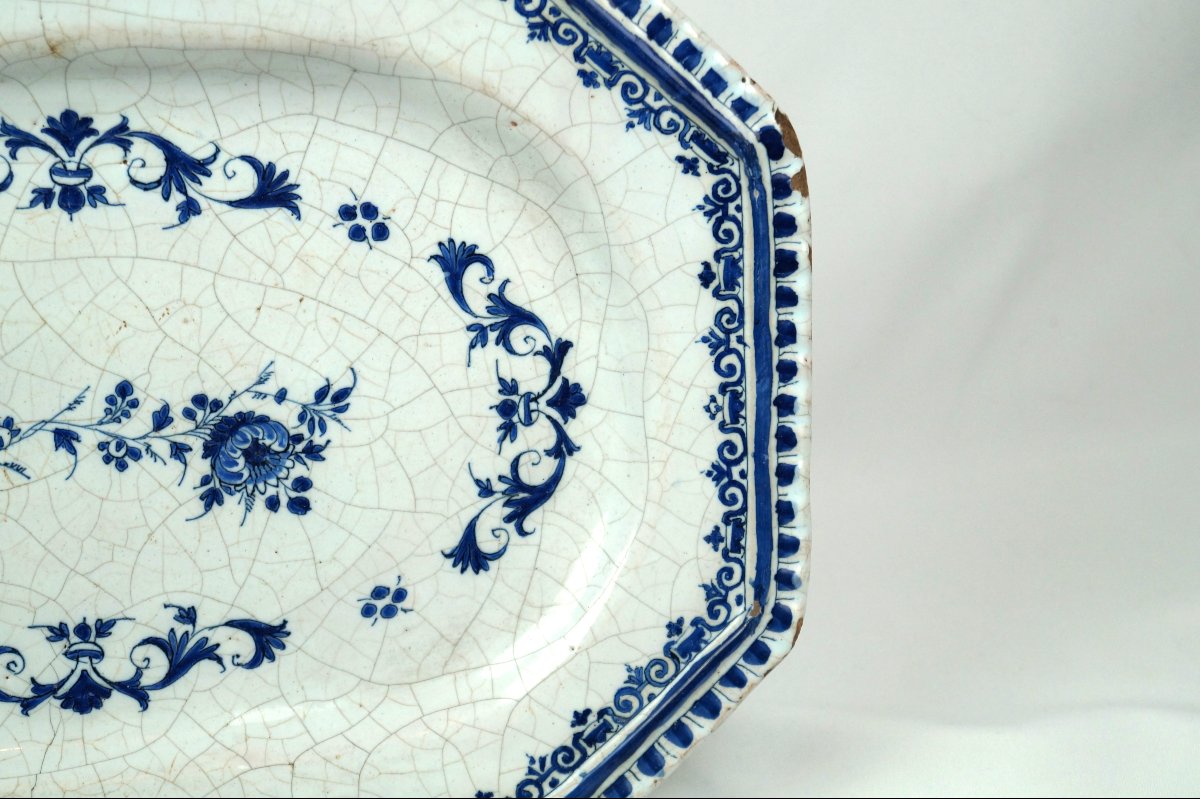 Large Quimper Earthenware Dish - 18th Century-photo-3