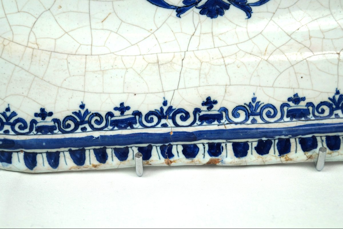 Large Quimper Earthenware Dish - 18th Century-photo-2