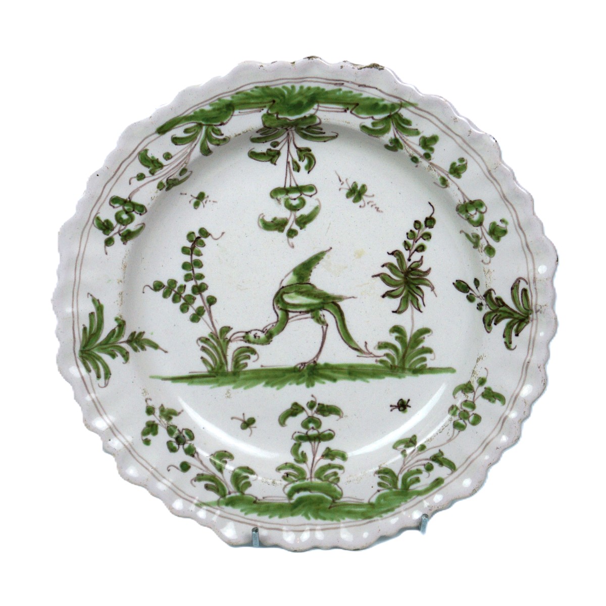 Assiette en faïence de Moustiers - époque XVIIIe siècle