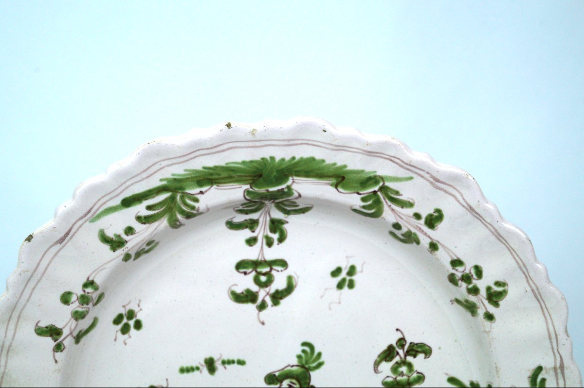 Moustiers Earthenware Plate - 18th Century-photo-2