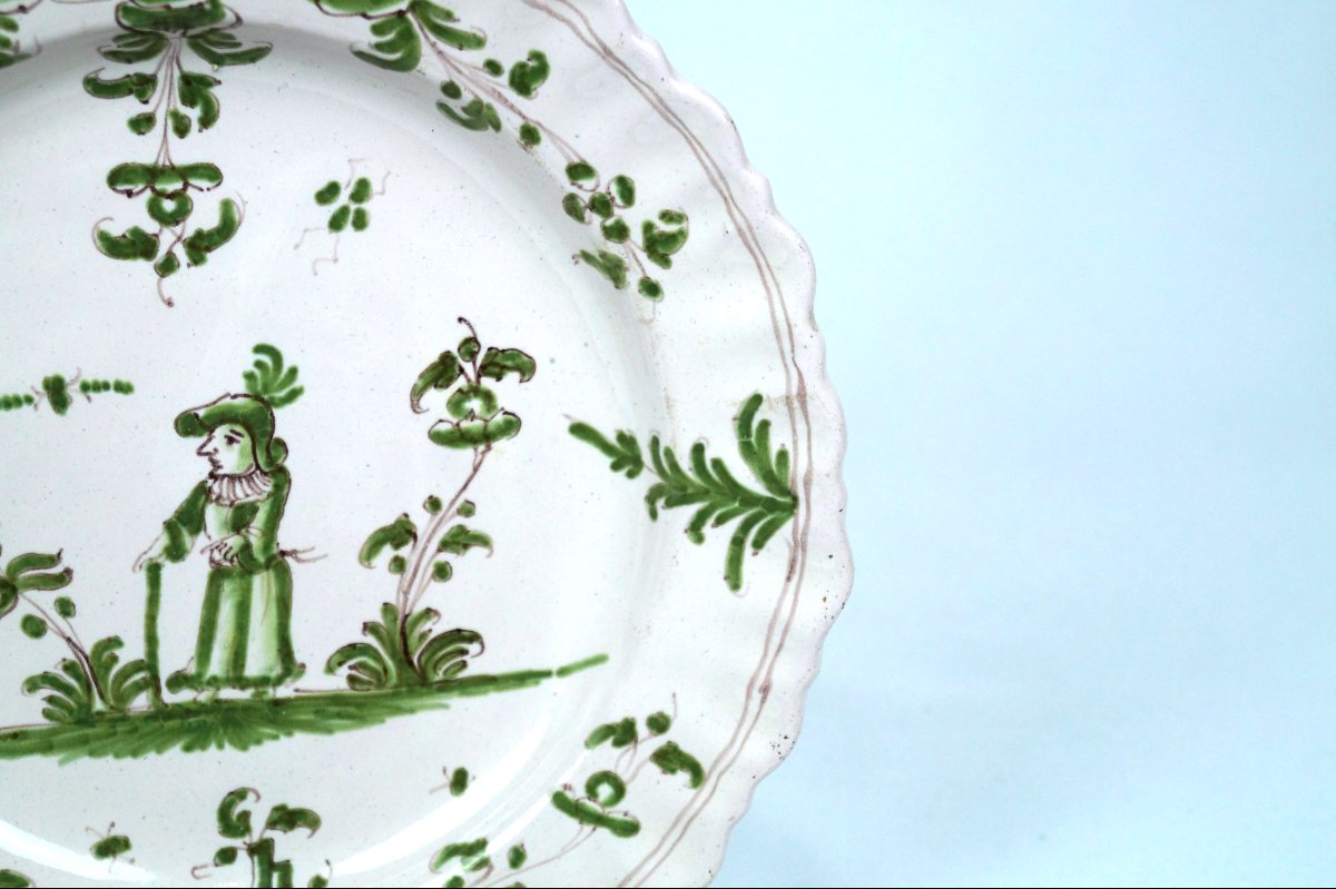 Moustiers Earthenware Plate - 18th Century-photo-3