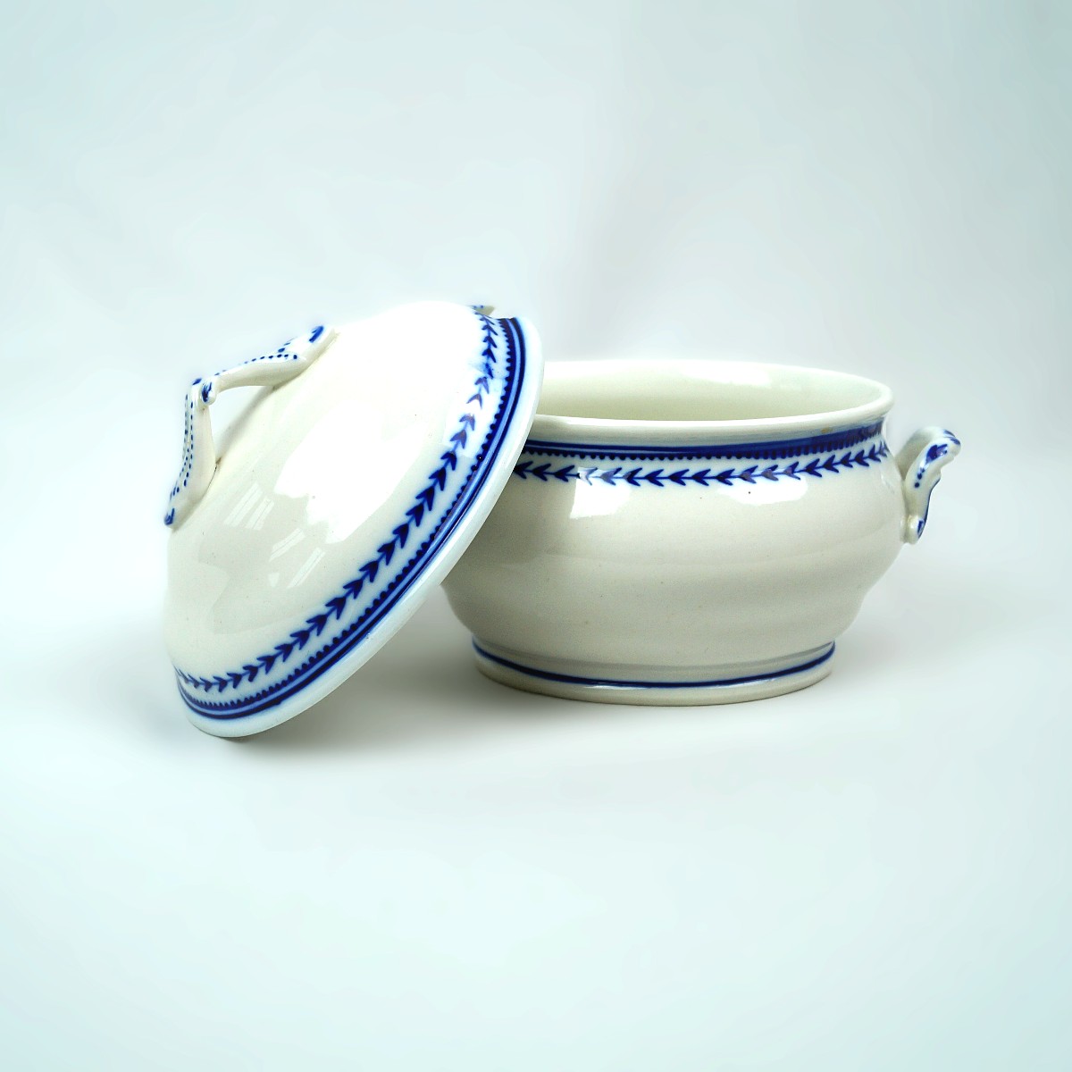 Tournai Porcelain Sauceboat - 19th Century