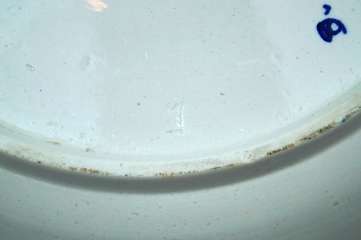 Large Chantilly Porcelain Dish - 18th Century-photo-4