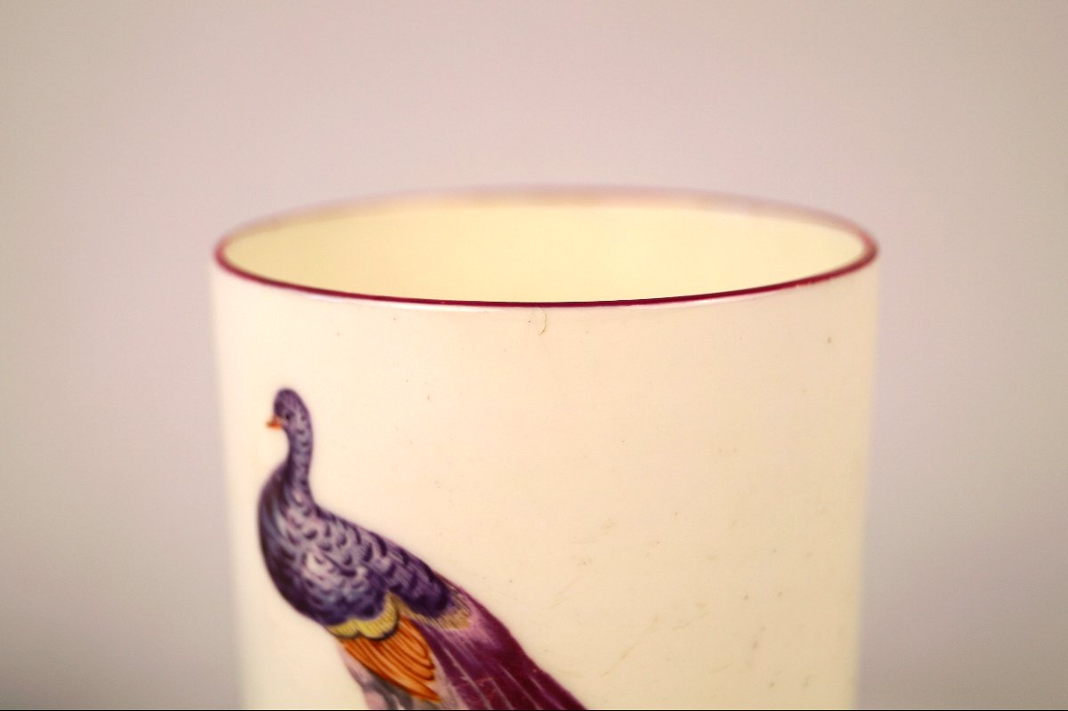 Pot à fard en porcelaine de Mennecy - XVIIIe-photo-3