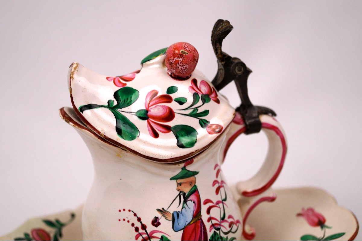 Strasbourg Earthenware Mustard Pot - 18th Century-photo-2