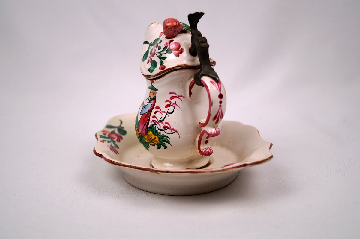 Strasbourg Earthenware Mustard Pot - 18th Century-photo-4