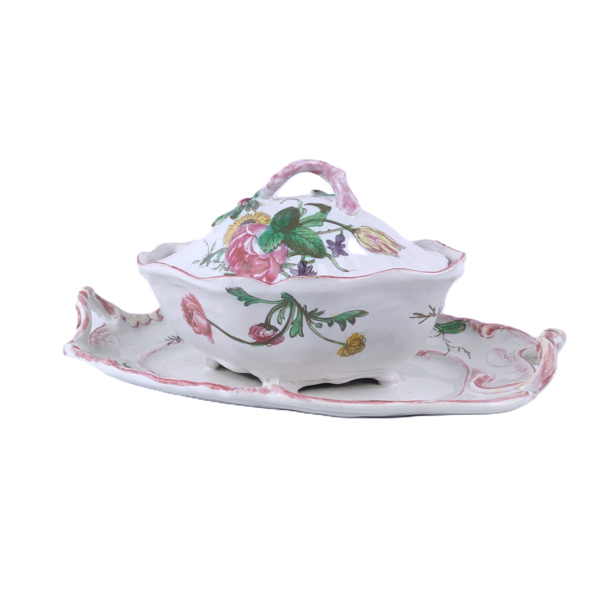 Earthenware Gravy Boat From Marseille, Workshop Of Gaspard Robert - 18th Century