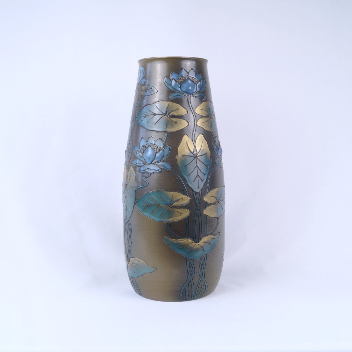 Large Art Deco Sandstone Vase - 20th Century-photo-2