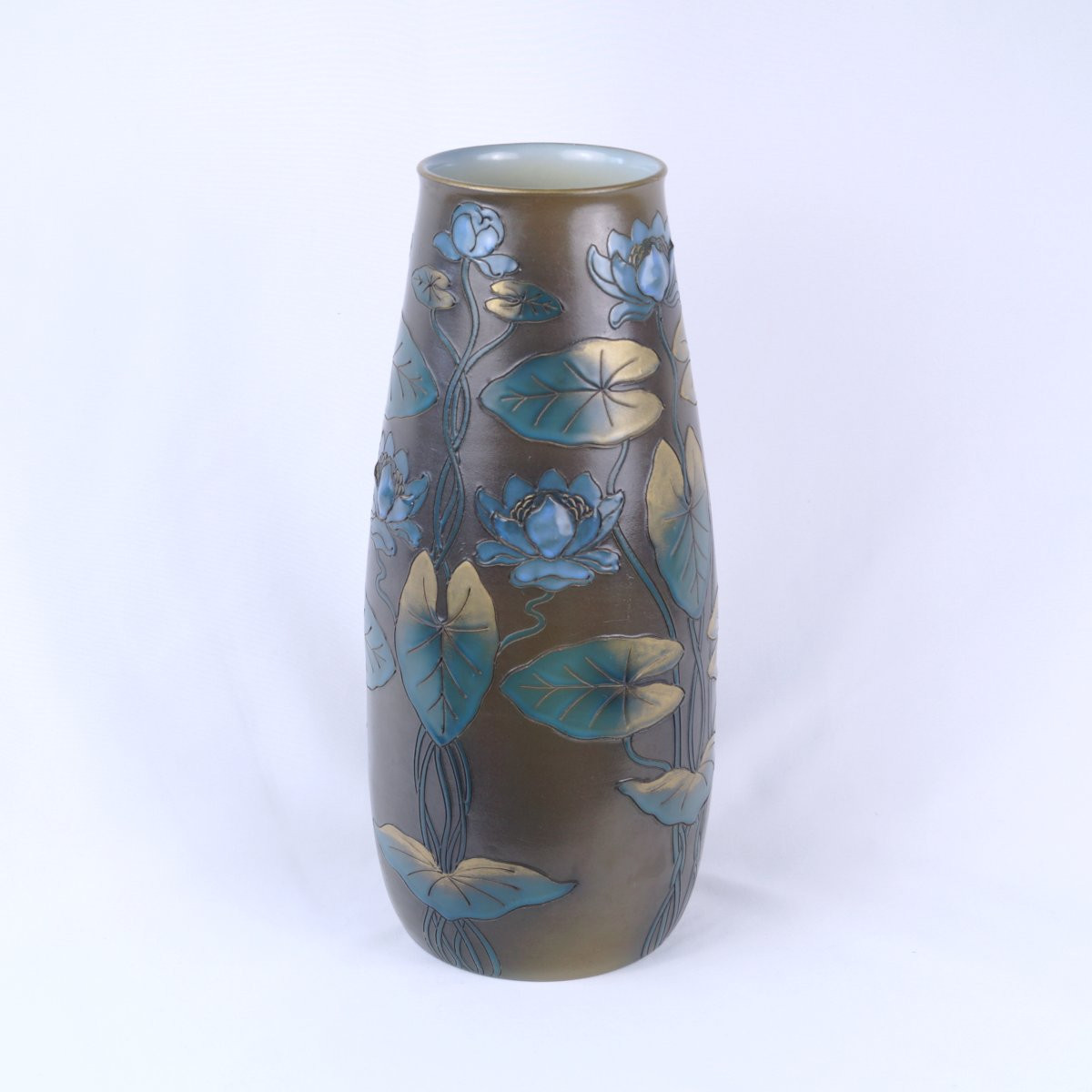 Large Art Deco Sandstone Vase - 20th Century-photo-3