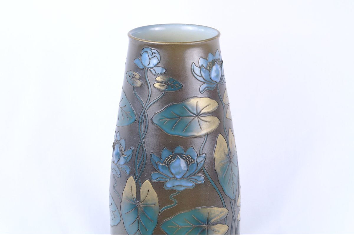 Large Art Deco Sandstone Vase - 20th Century-photo-4