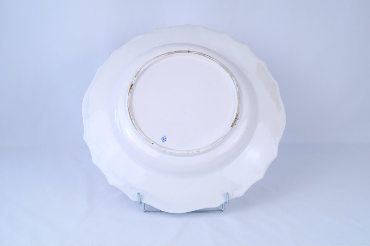 Grand plat en porcelaine de Tournai - XVIIIe-photo-4