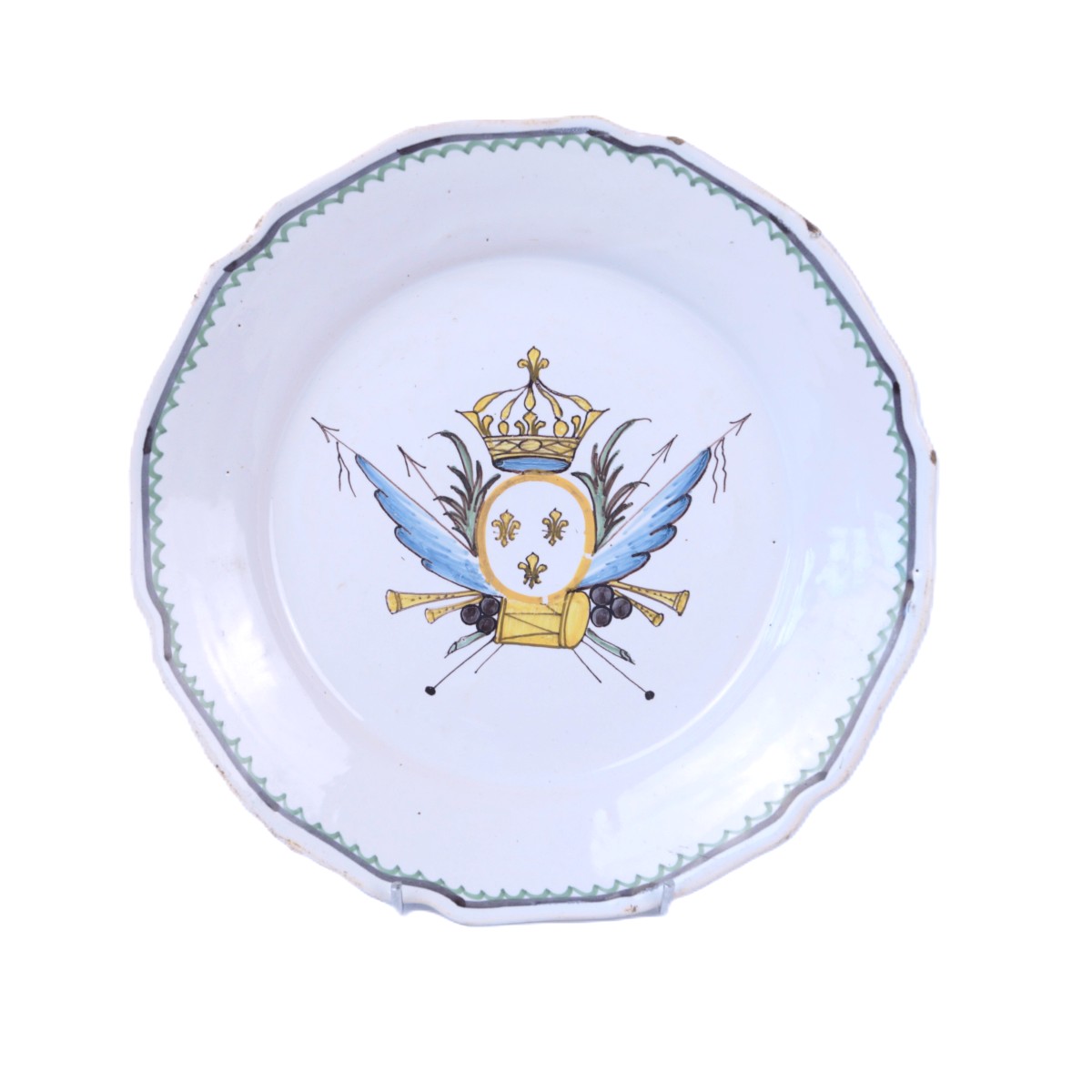 Assiette révolutionnaire en faïence de Nevers - XVIIIe