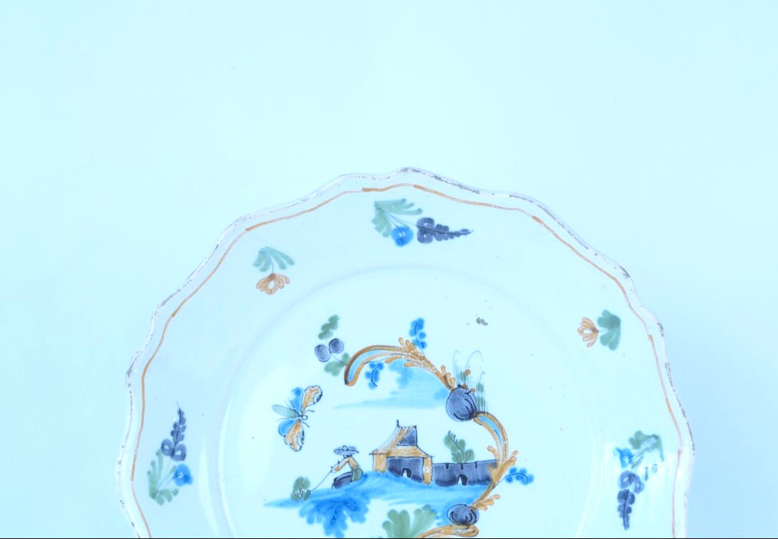 Earthenware Plate - Nevers - 18th Century-photo-2