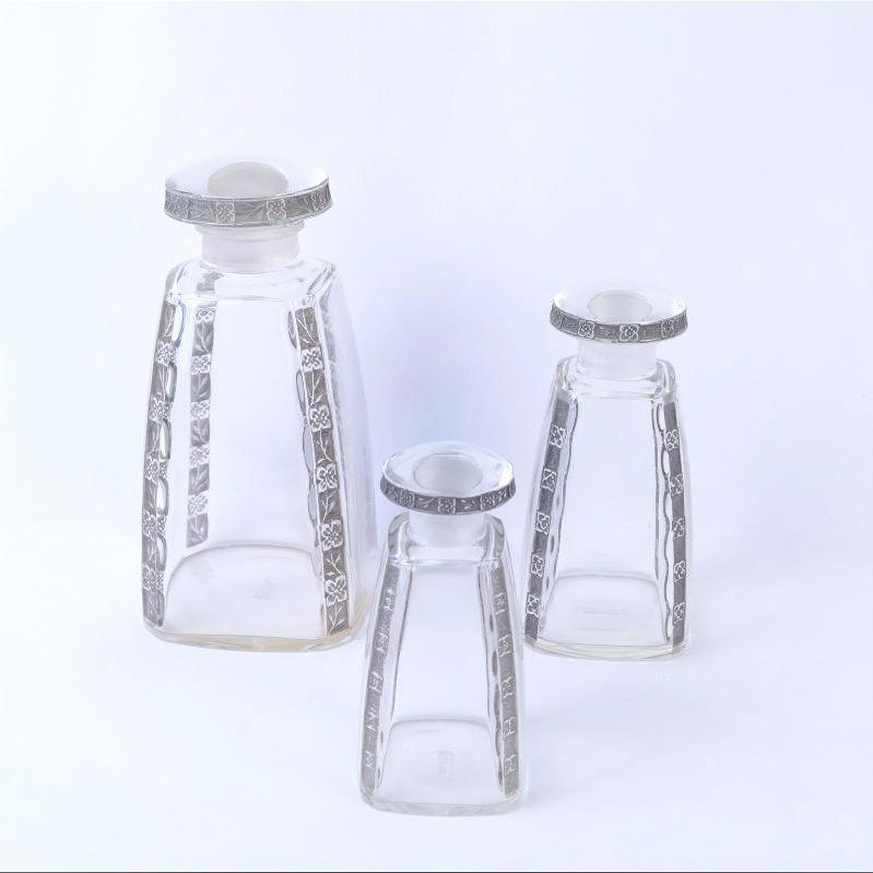 Three Lalique "fleurettes" Perfume Bottles-photo-2