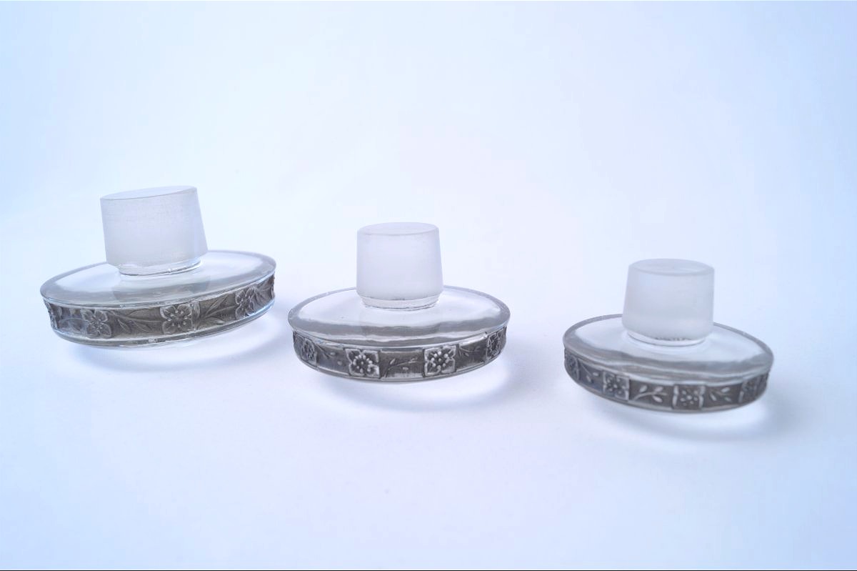 Three Lalique "fleurettes" Perfume Bottles-photo-3