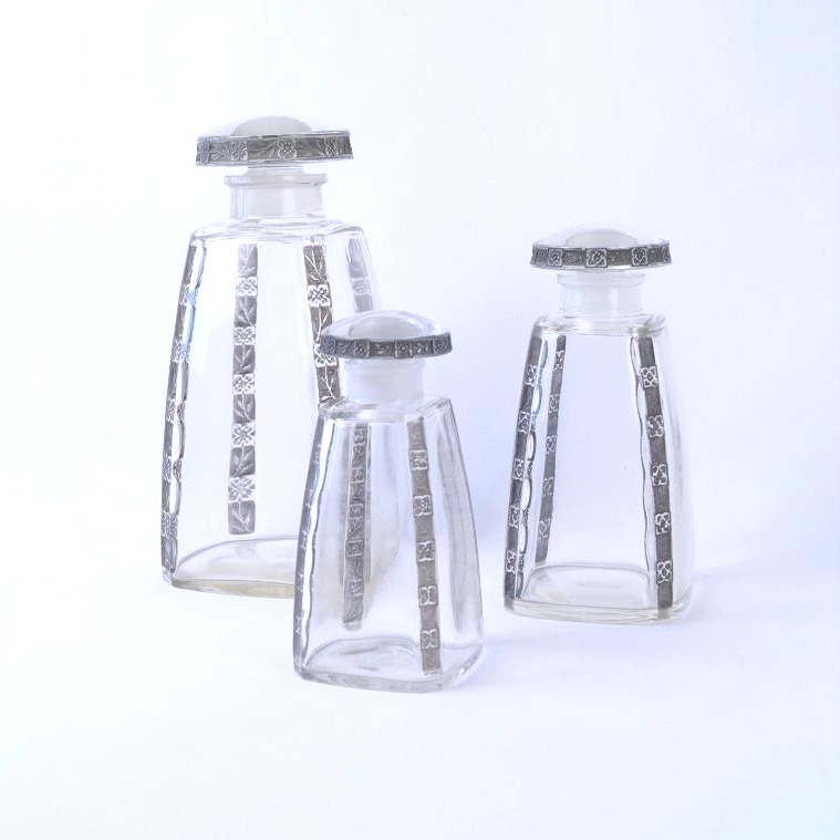 Three Lalique "fleurettes" Perfume Bottles