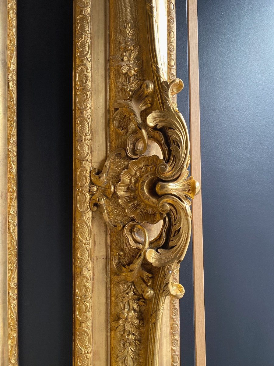 Grand Cadre bois doré de Style Louis XV-photo-3