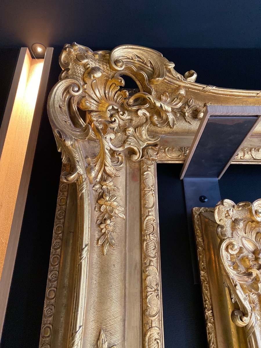 Grand Cadre bois doré de Style Louis XV-photo-2